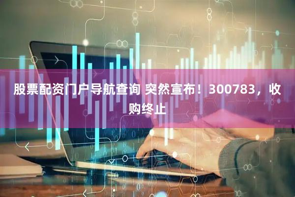 股票配资门户导航查询 突然宣布！300783，收购终止